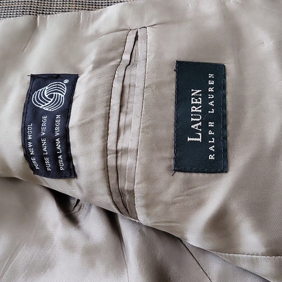 Vintage Y2K Lauren Ralph Lauren men's plaid pure new wool blazer jacket, 40R - Picture 8 of 11